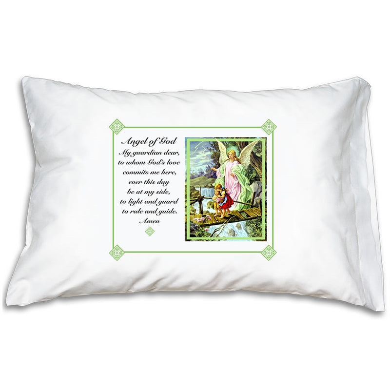 Prayer Pillowcase - Traditional Guardian Angel - Holy Heroes