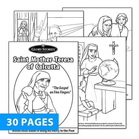 Saint Mother Teresa 30-Page Coloring Download - Holy Heroes