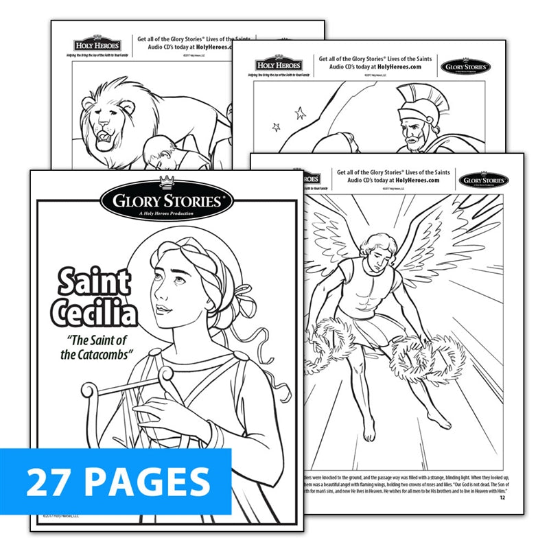 Saint Cecilia 27-Page Coloring Download - Holy Heroes