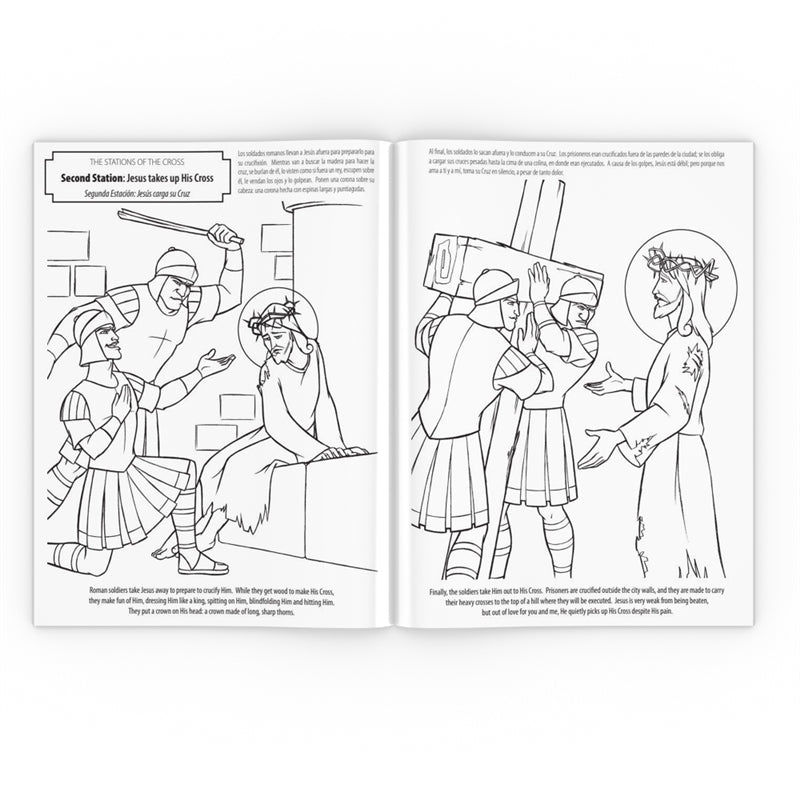 The Road to Calvary Coloring Book (bi-lingual) - Holy Heroes