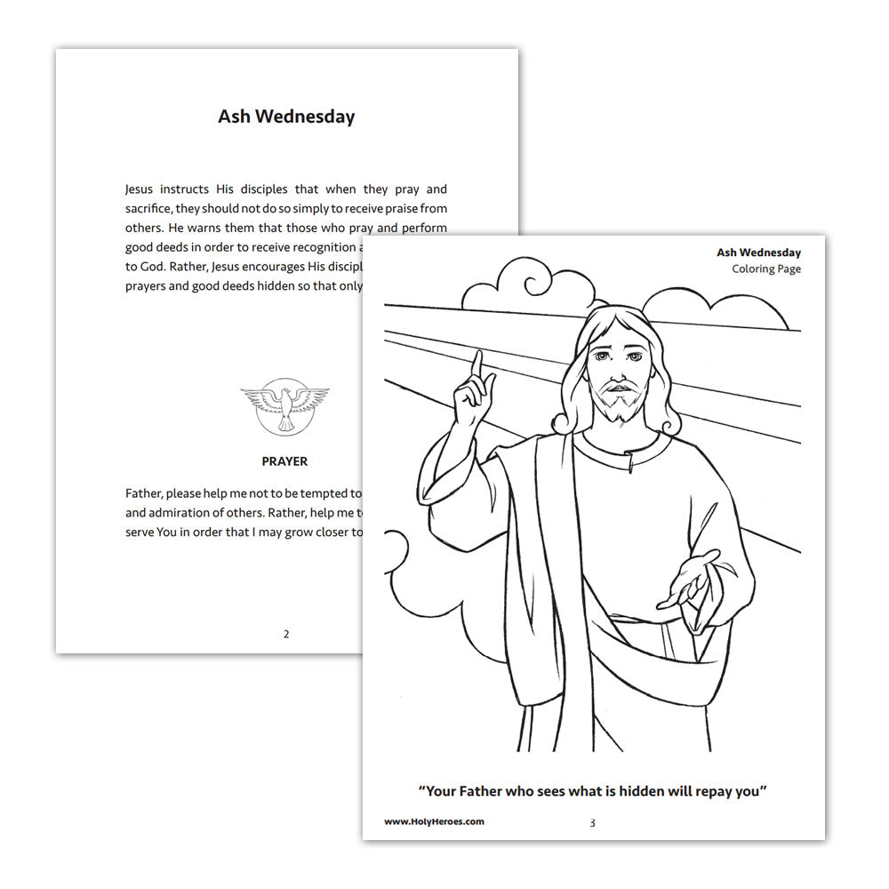 Lent 2023 through Easter Sunday Coloring Pages - DOWNLOAD - Holy Heroes