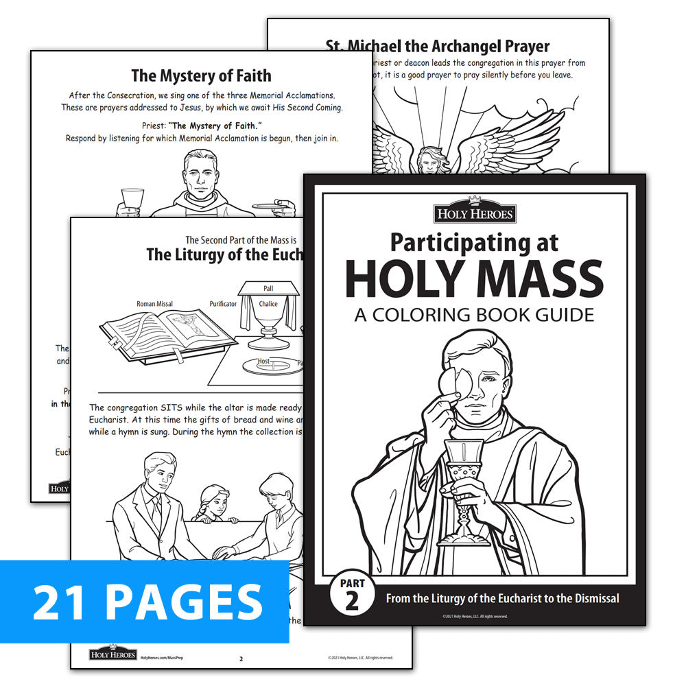 Participating at Holy Mass: A Coloring Book Guide - Part 2 - Download - Holy Heroes