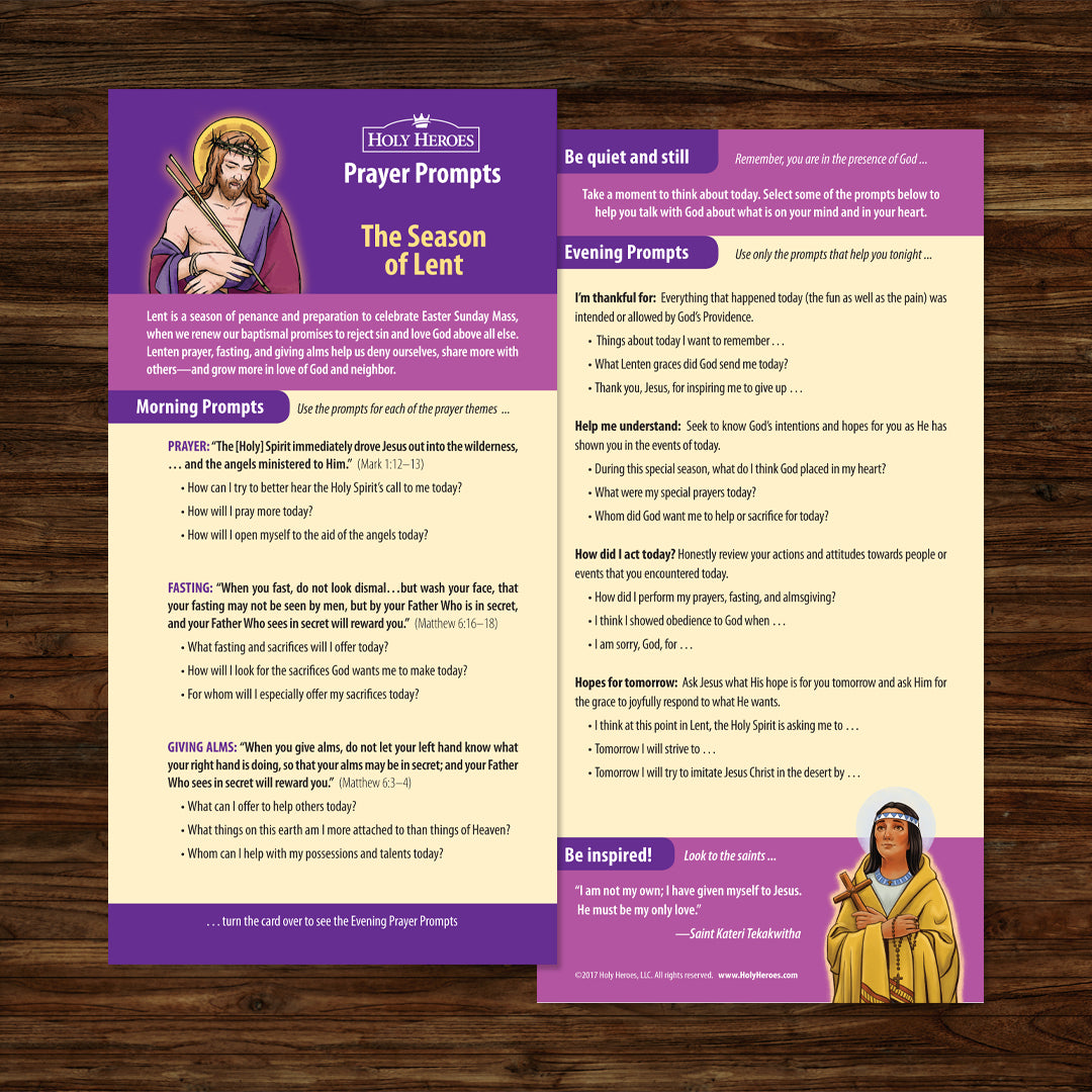 Prayer Prompt Cards - Holy Heroes