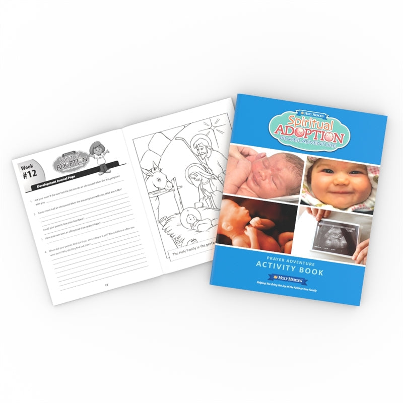 DAMAGED Spiritual Adoption Activity Book - Holy Heroes