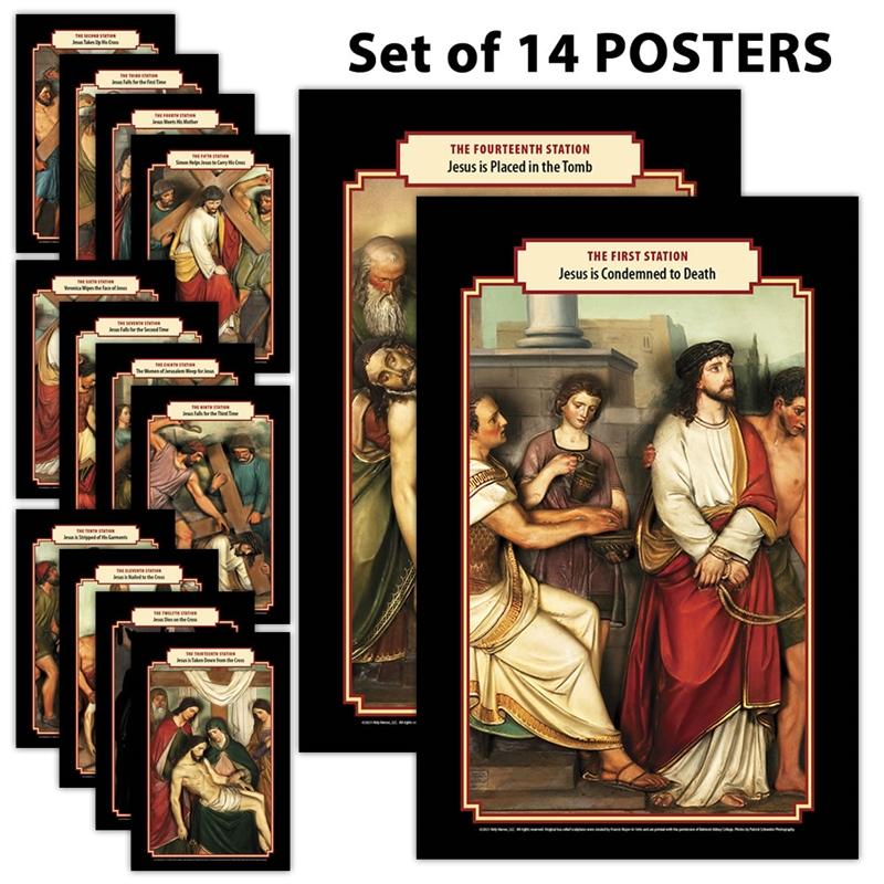 Mysteries of the Rosary & Stations of the Cross Heavy-duty Posters - Holy Heroes